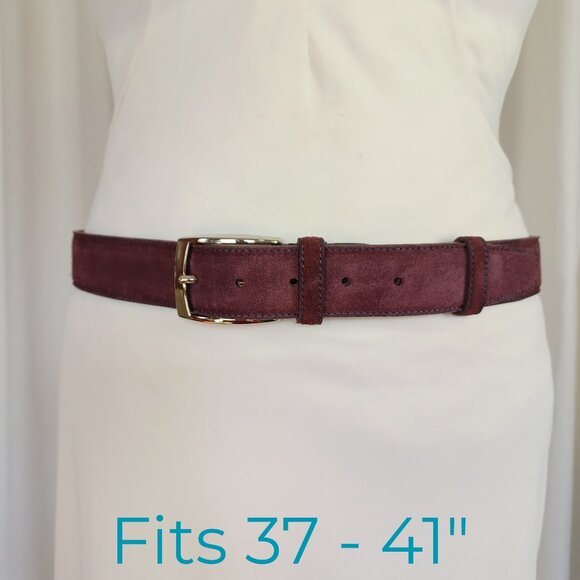 XL Italian Leather Belt With Contrast Stitching main image 8